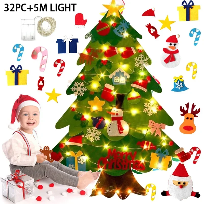 Crianças diy feltro conjunto d - Home Xmas Decor Ideas avaliação e preço
