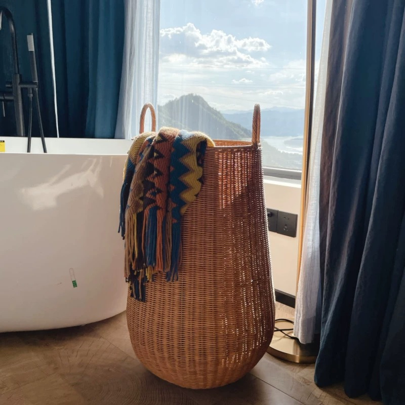 Cesto de Roupa Suja de Rattan  - Home Decor Hampers avaliação e preço